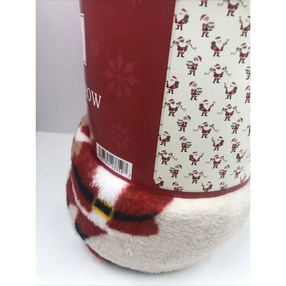Holiday Time All Over Santas  Plush Throw 50 In X 60 In